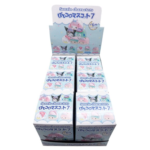 Sanrio Nighty Night Potekoro V7 Plush Mascot - 6PC Blind Box (FULL SET) - Picture 2 of 5